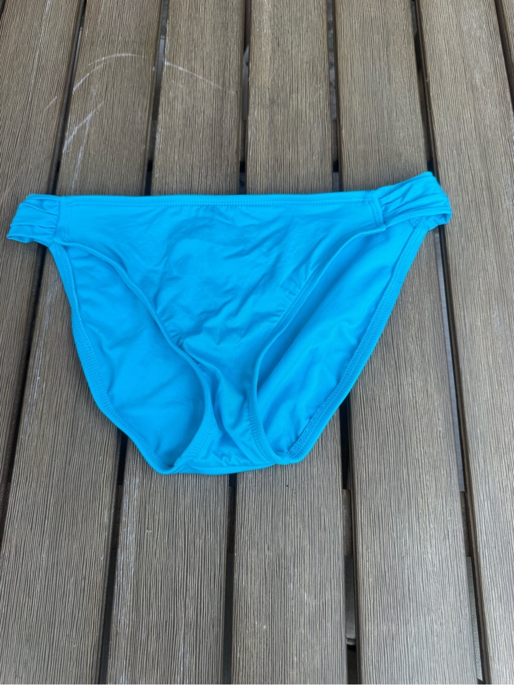 Mossimo Turquoise Bikini Bottoms Medium Ruched Side Swim Bottom Blue M
